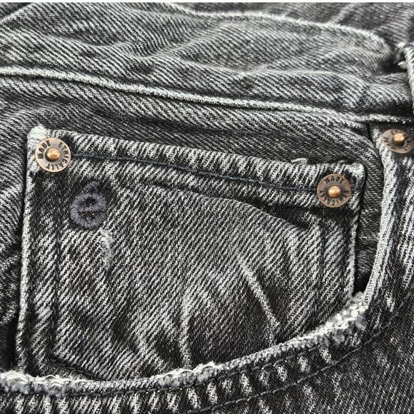 ETICA WOMEN'S REAH MID RISE STRAIGHT JEANS – BLACK STONE WASHED, SIZE 28 - Picture 9 of 13